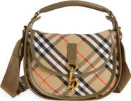 Burberry Small B Clip Check Messenger Bag