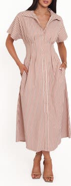 Petal & Pup Eilis Stripe Midi Shirtdress