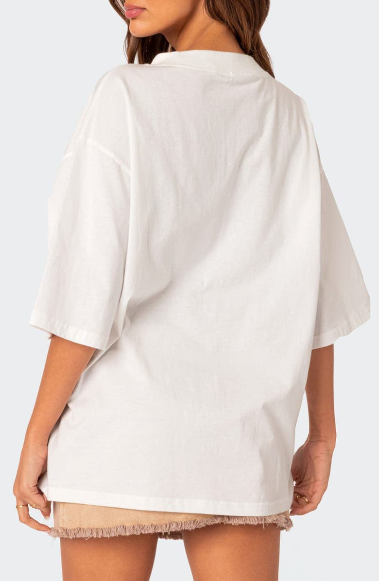 EDIKTED 76 Oversize Graphic T-Shirt, Alternate, color, White