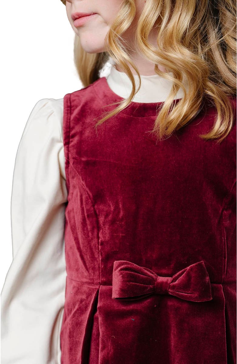 Hope 
Henry Girls
 Bow Front Jumper, Kids, Alternate, color, Wine Velvet