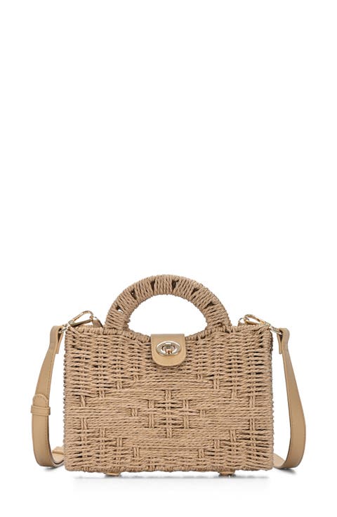 Structured Straw Mini Bag