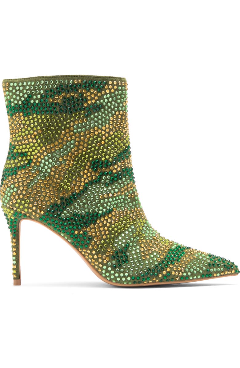 Kurt Geiger London Belgravia Crystal Embellished Bootie, Alternate, color, Green Comb