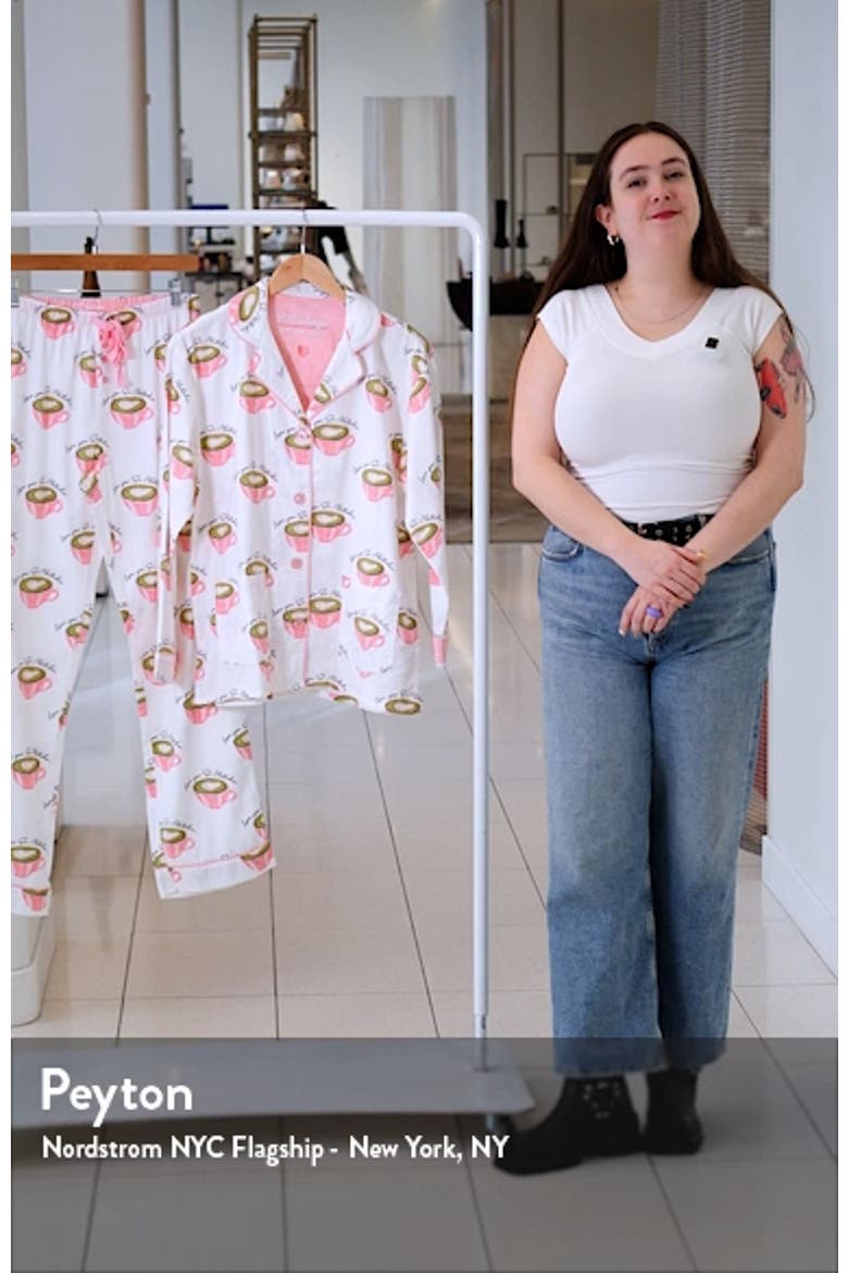 Print Cotton Flannel Pajamas video