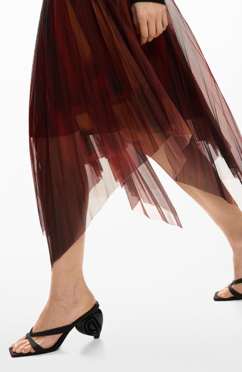 Desigual Long Sleeve Tulle Dress, Alternate, color, 