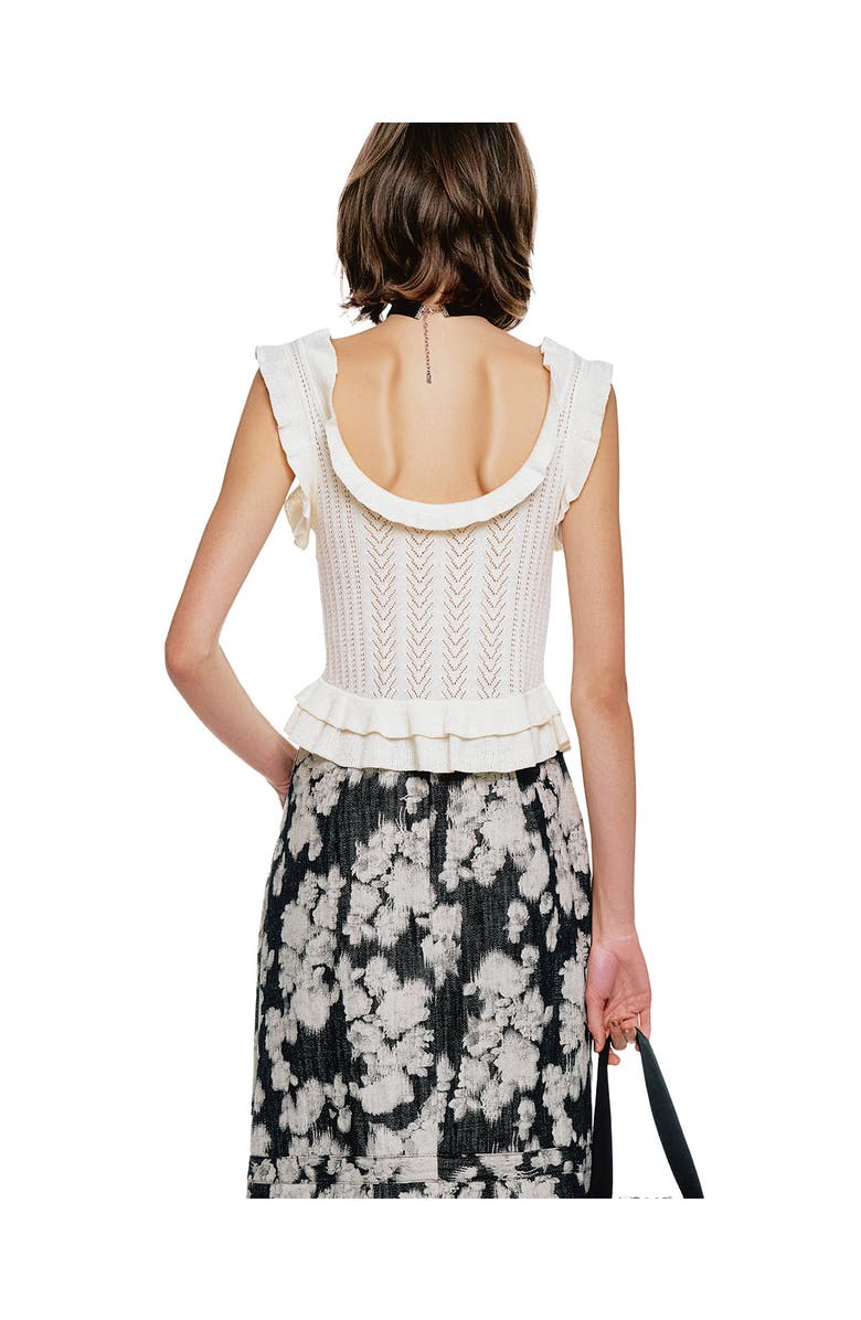 Anna Sui Victorian Pointelle Camisole, Alternate, color, Cream