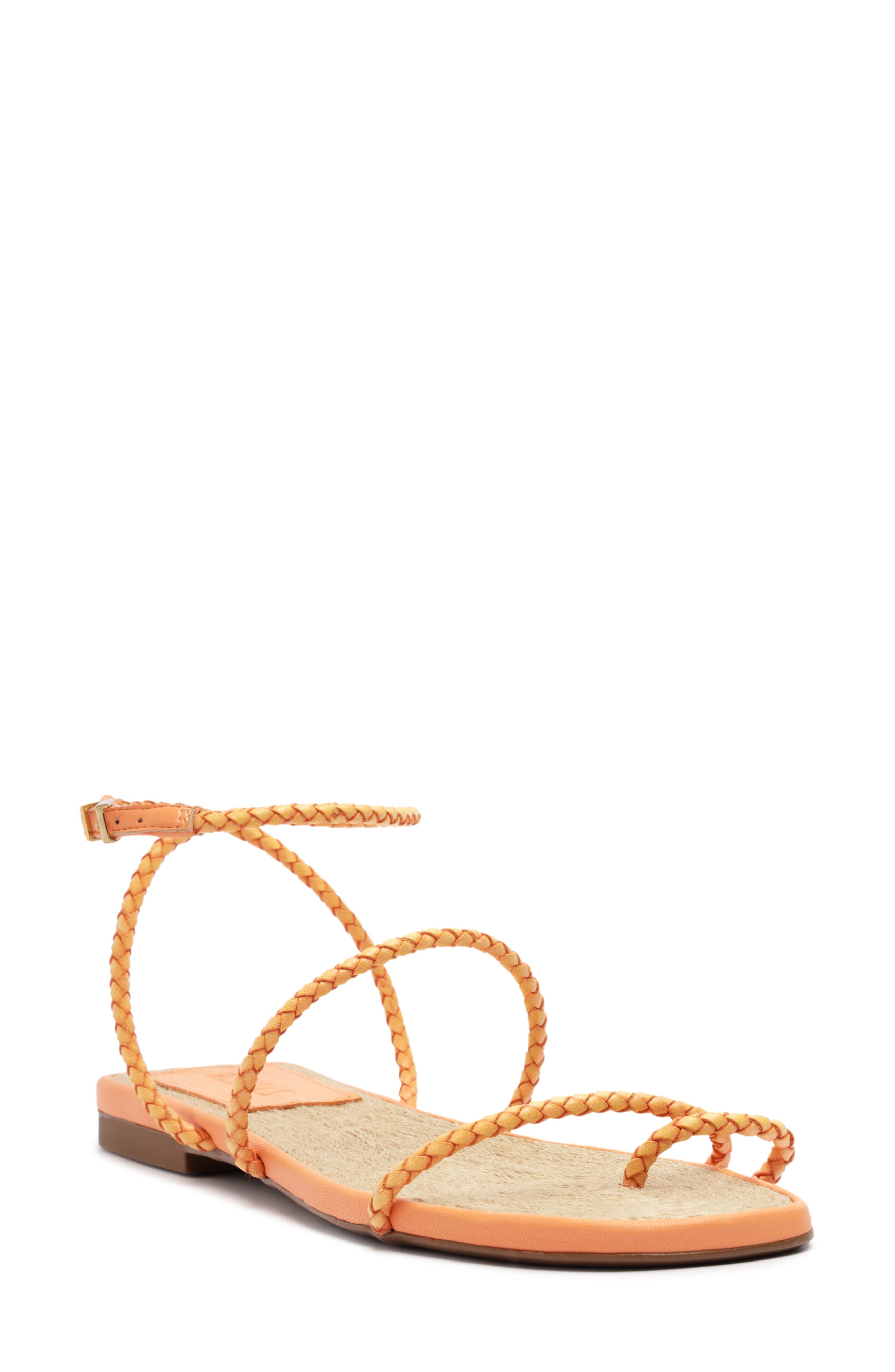 Kaya Ankle Strap Sandal, Main, color, CORAL SAND