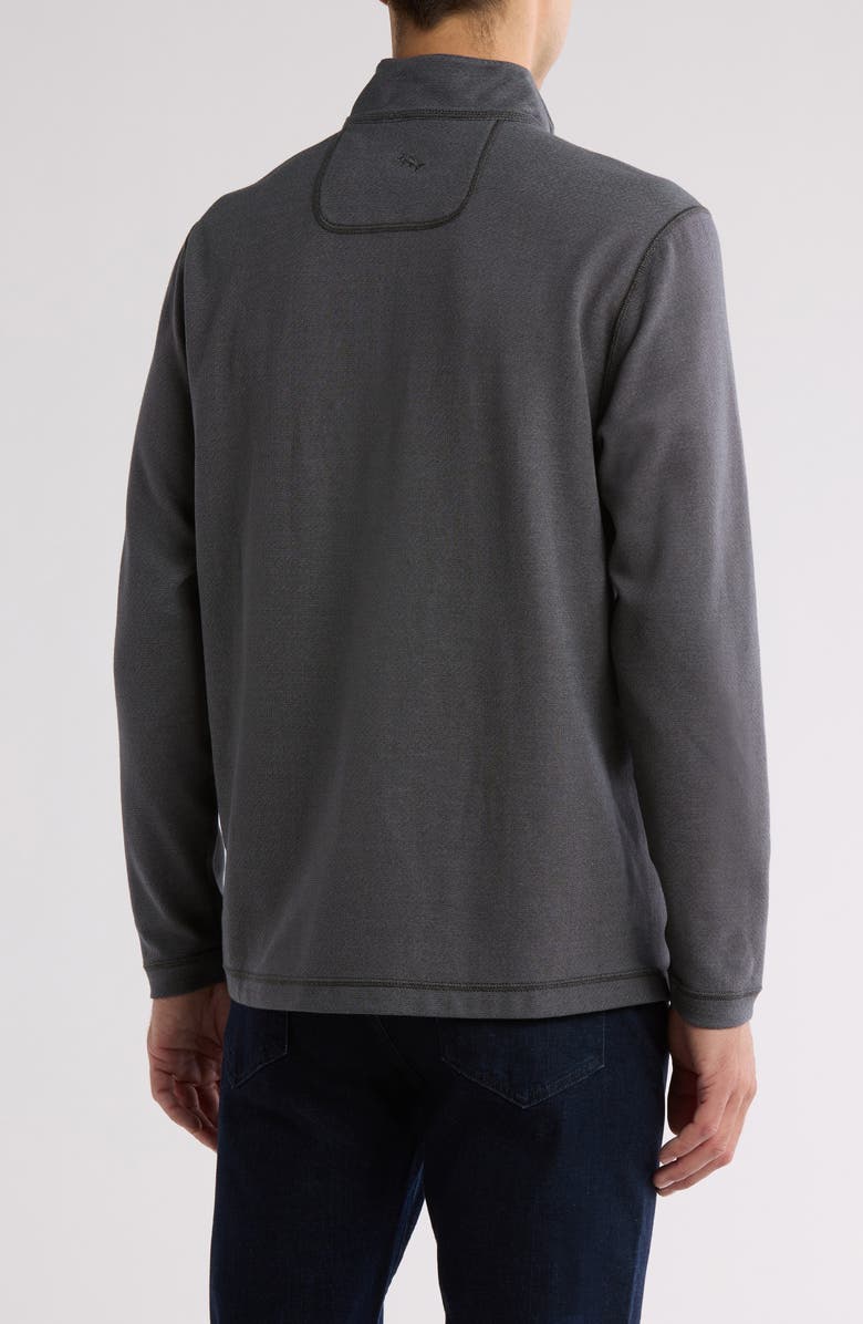Tommy Bahama Switch It Up Reversible Quarter Zip Sweatshirt, Alternate, color, Coal