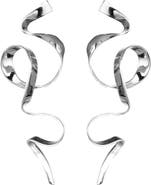 Sterling King Allegro Ribbon Drop Earrings