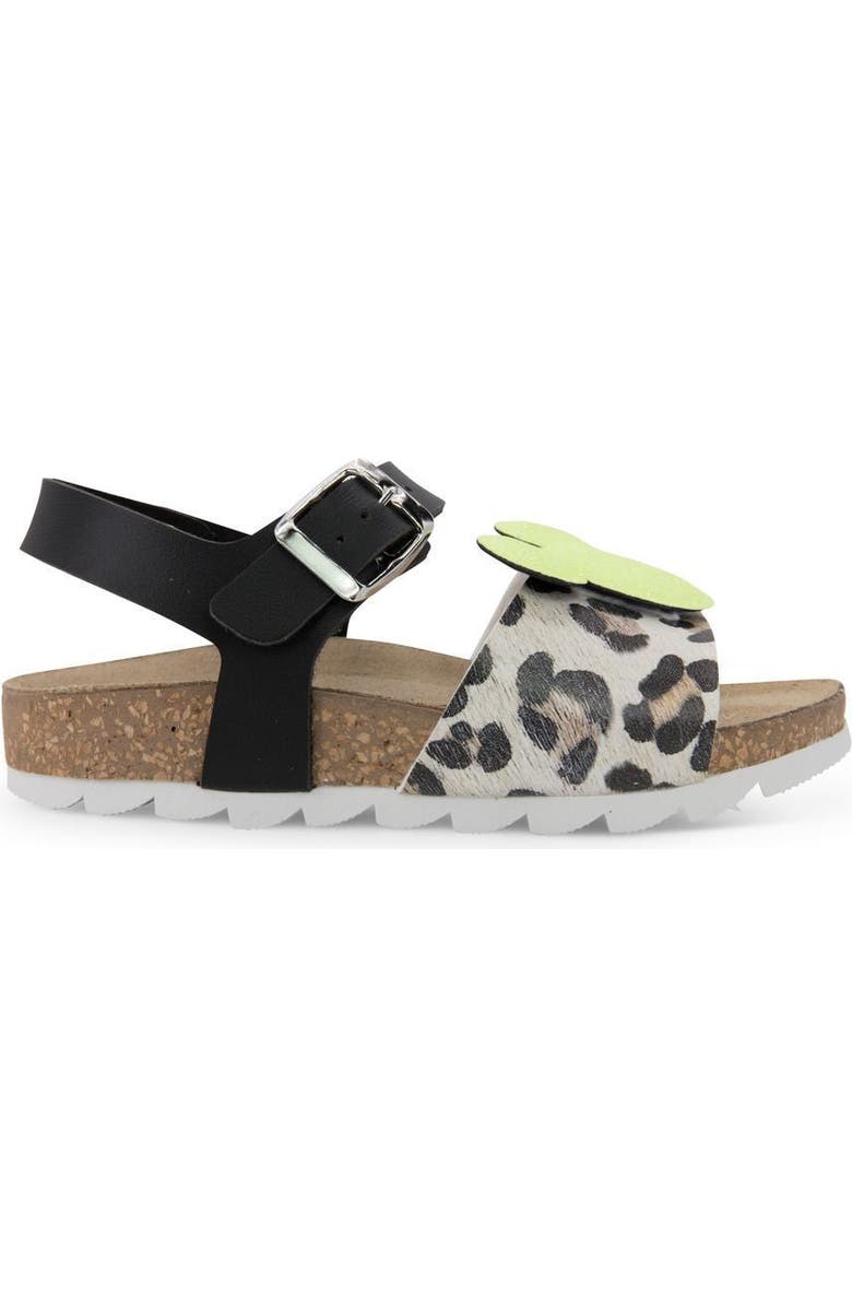 Master of Arts Mickey Logo Leopard Sandals, Alternate, color, Yellow