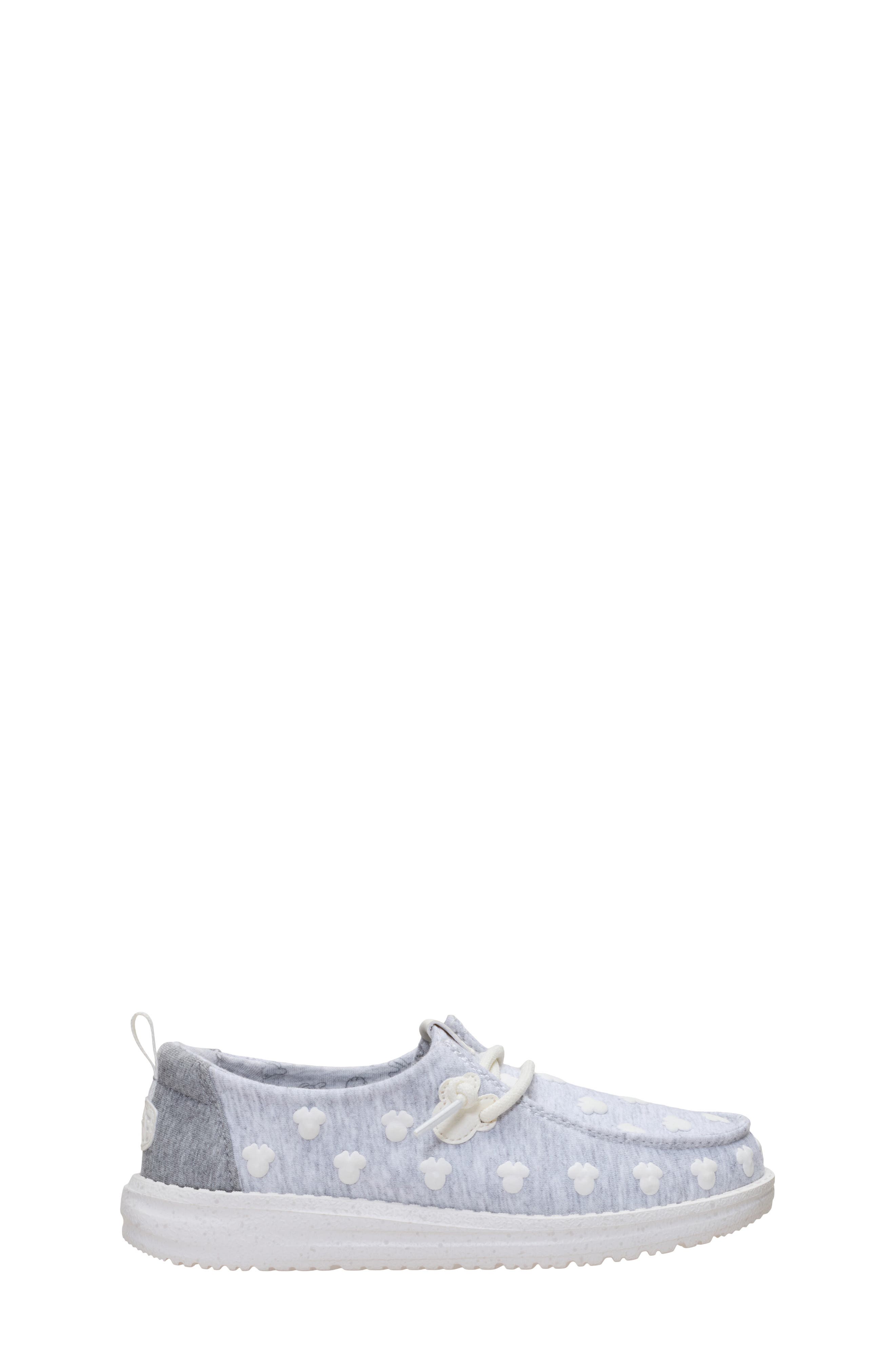 Kids' Wendy Minnie Mouse Jersey Slip-On Sneaker, Alternate, color, GREY