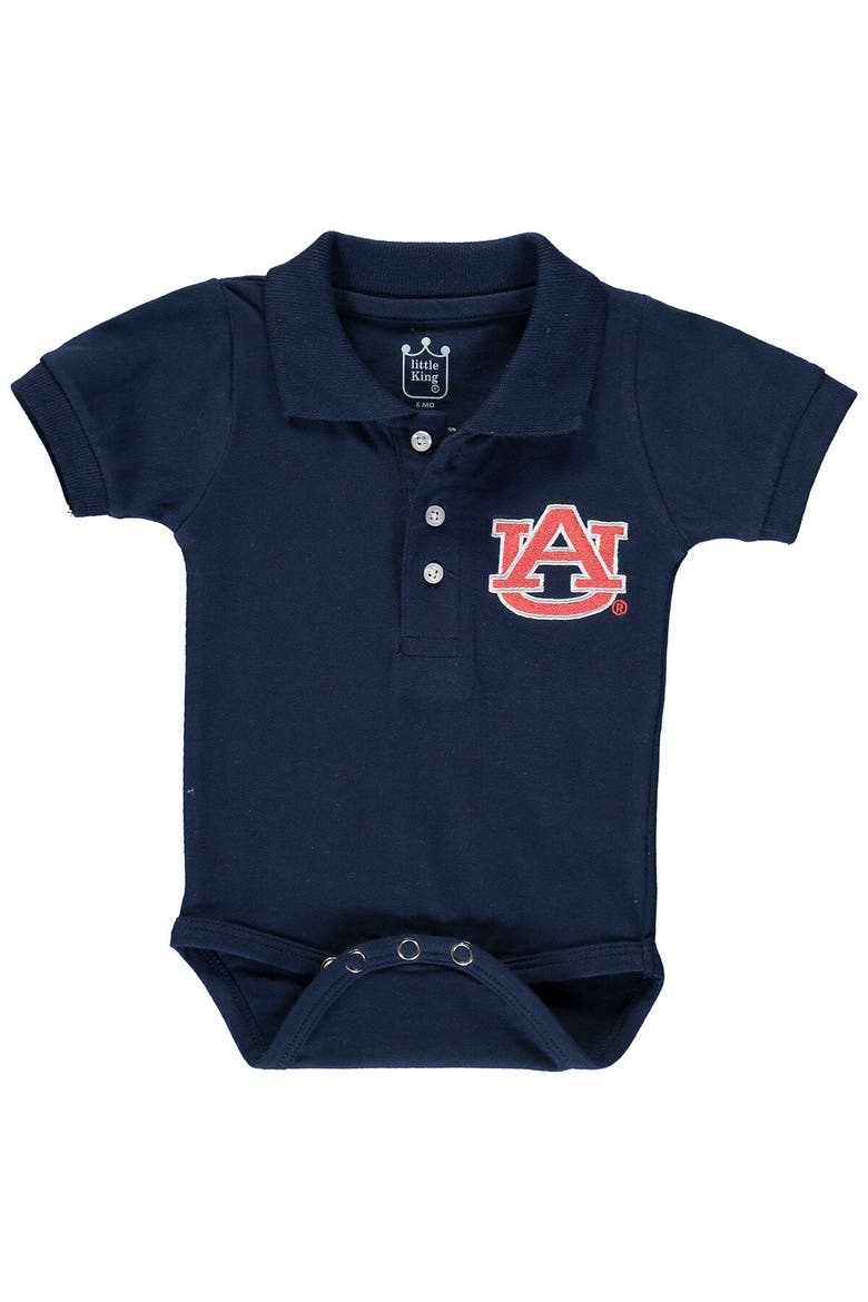 Infant Navy Auburn Tigers Polo Bodysuit, Main, color, Navy