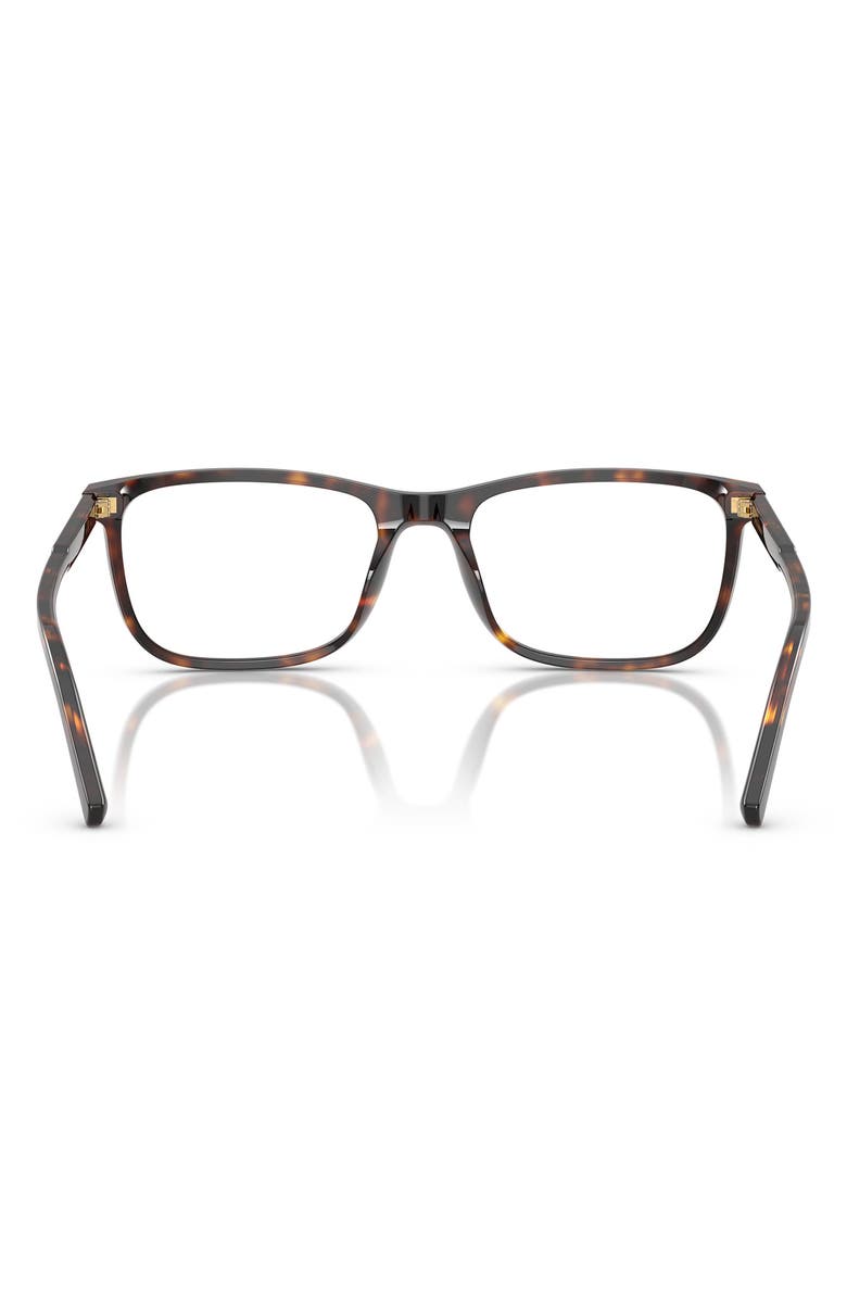 Dolce&Gabbana 53mm Rectangular Optical Glasses, Alternate, color, Havana / Demo Lens