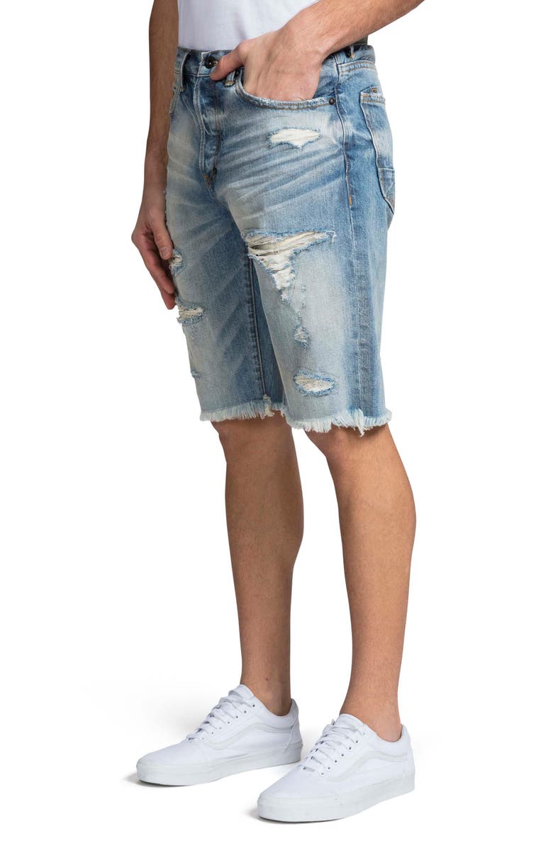 PRPS Ripped Cutoff Denim Shorts, Alternate, color, 