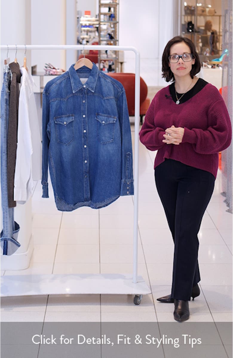 Ranchers Oversize Denim Snap-Up Shirt, sales video thumbnail