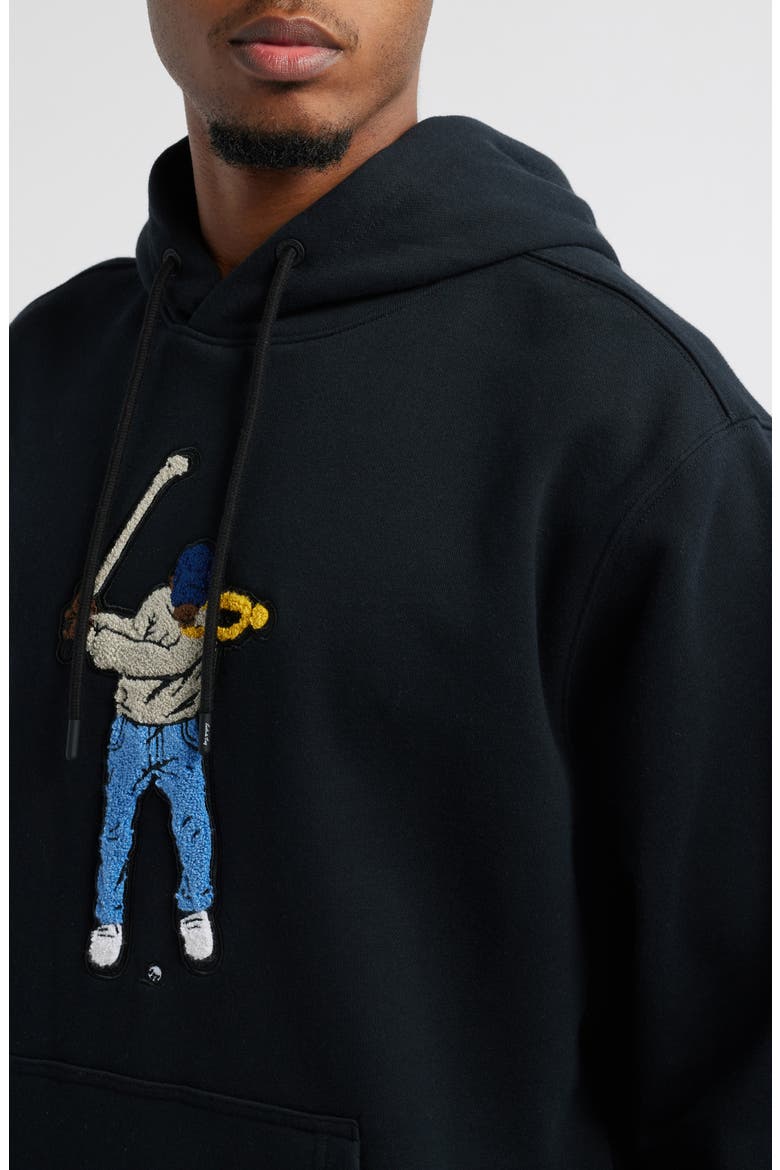 Swingman Core Fleece Hoodie, Alternate, color, BLACK