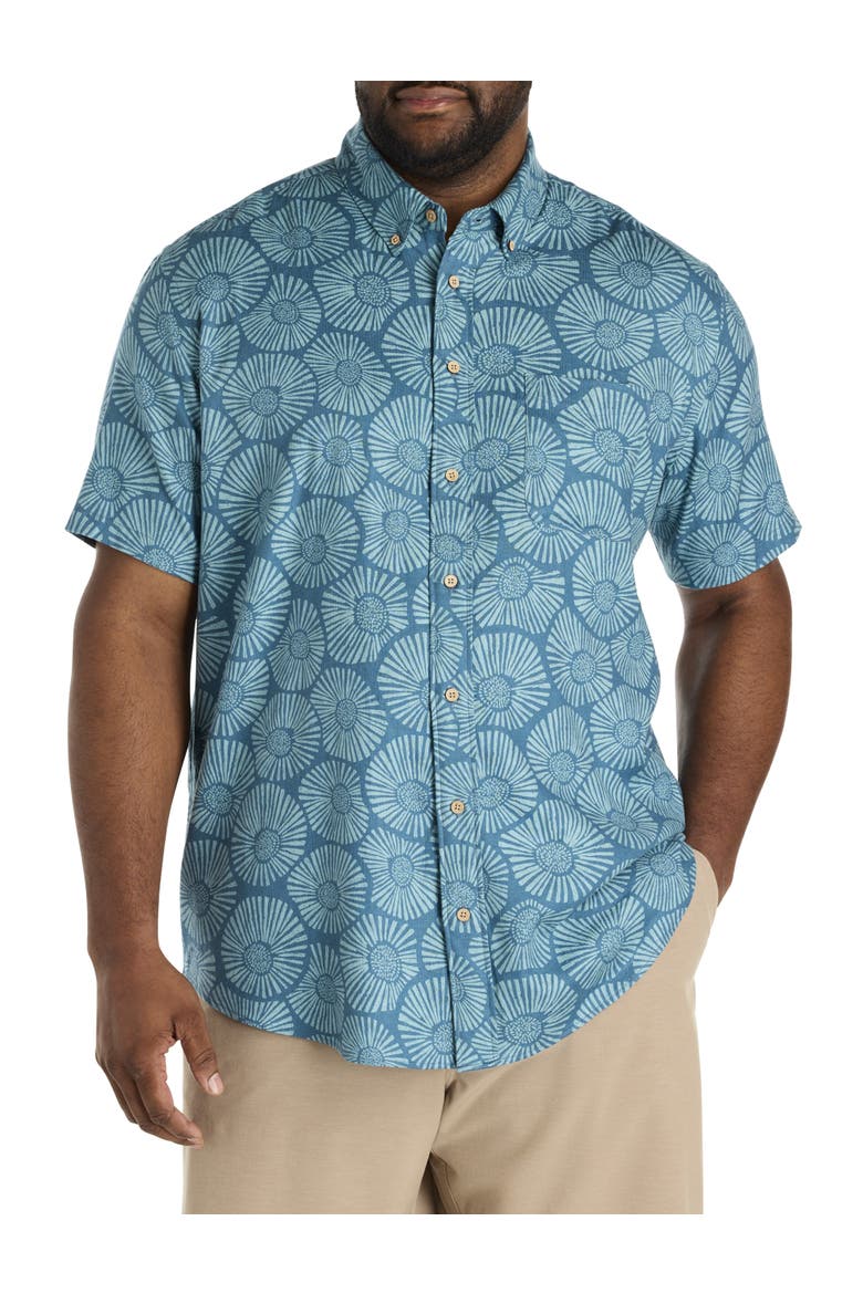 Big & Tall Breeze Sport Shirt, Main, color, STORMY SEA