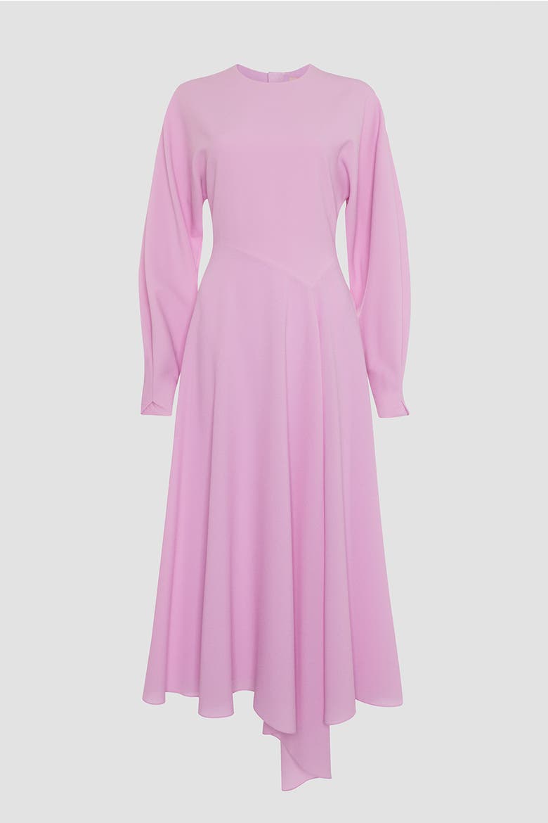 Yelin Crepe Long Sleeve Dress, Alternate, color, Blush