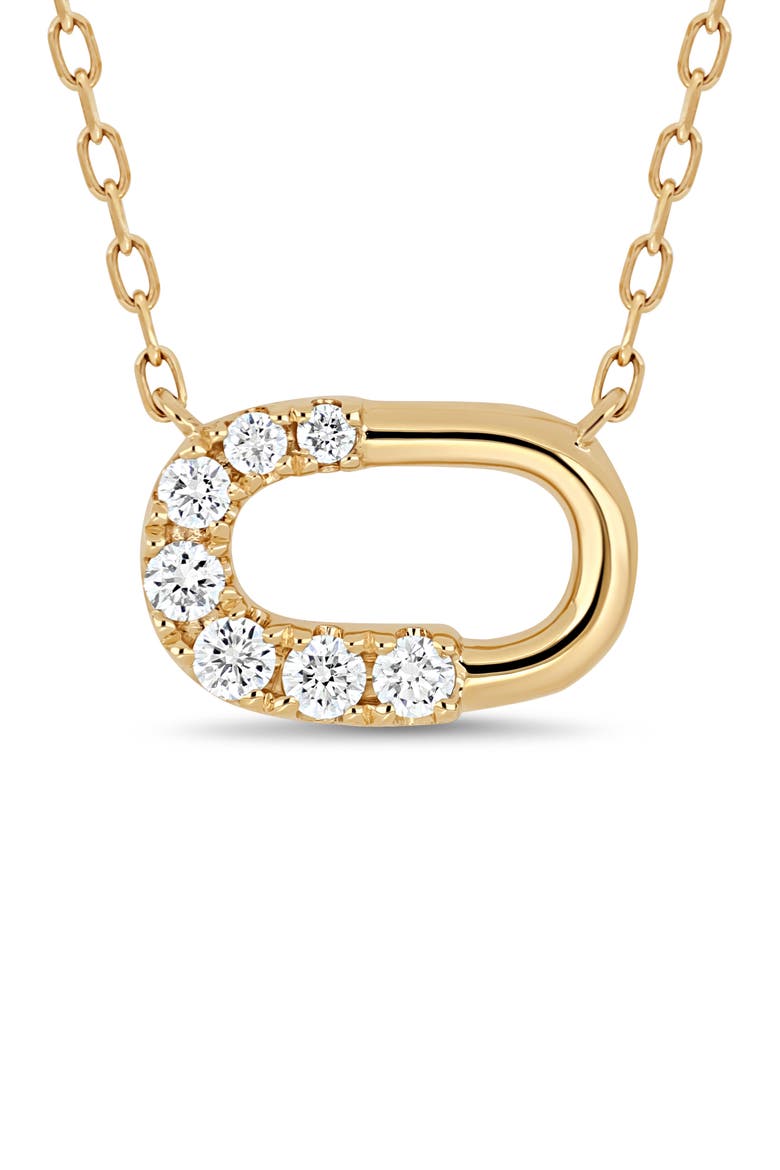 18K Gold Varda Diamond Link Pendant Necklace, Alternate, color, 18K YELLOW GOLD/ DIAMOND