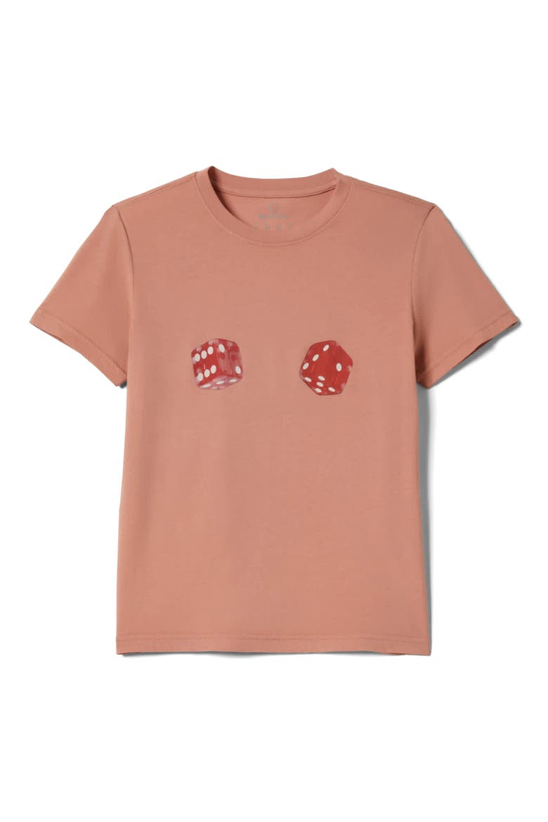 Tossed Dice Cotton Graphic T-Shirt, Alternate, color, ITALIAN CLAY