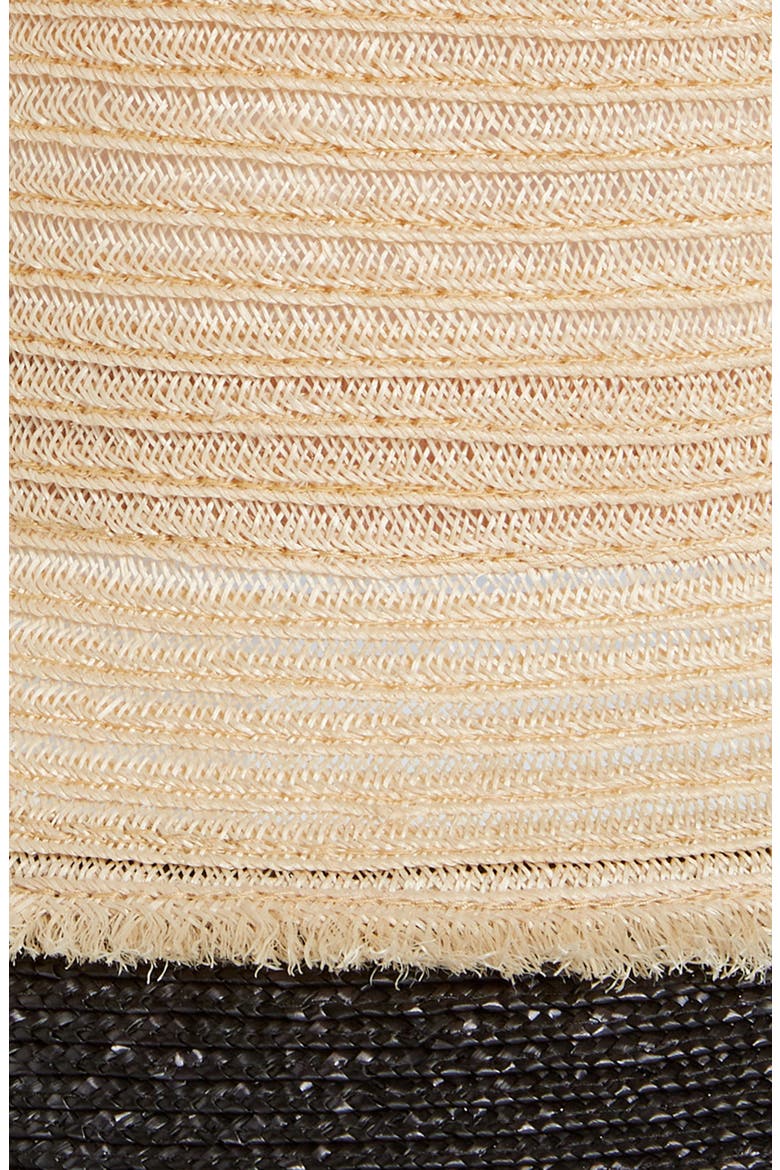 Jonah Straw Bucket Hat, Alternate, color, NATURAL/ BLACK