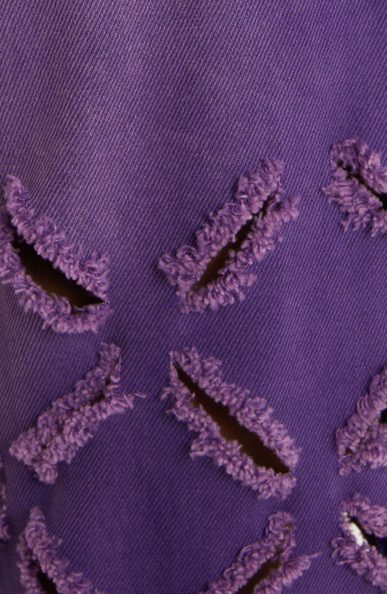 Versace Slash Nonstretch Denim Wide Leg Jeans, Alternate, color,