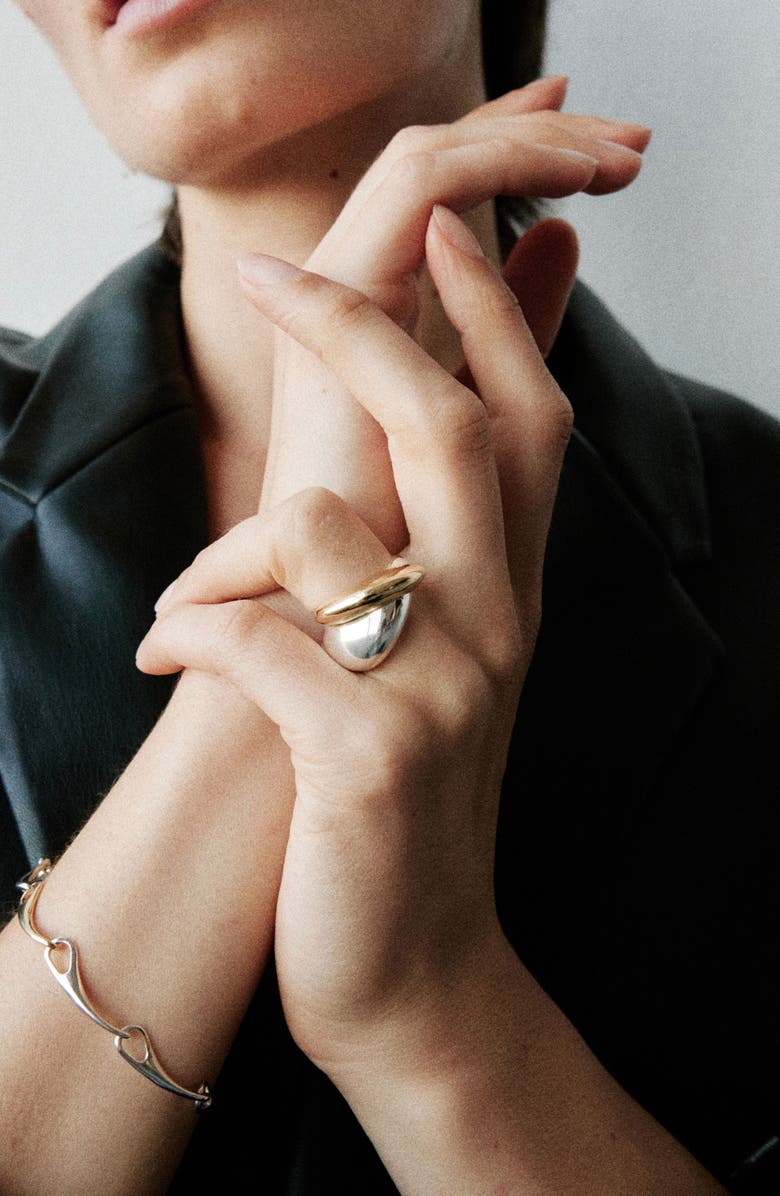 Kloto Geo Ring, Alternate, color, Silver/Gold