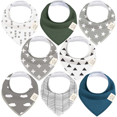 8-Pack Organic Bandana Bibs (Boy)