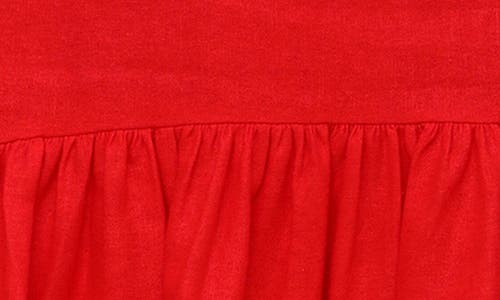 Shop Avec Les Filles Linen Blend Skirt In Hot Red