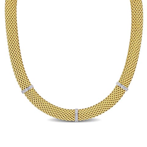Cubic Zirconia Popcorn Station Necklace