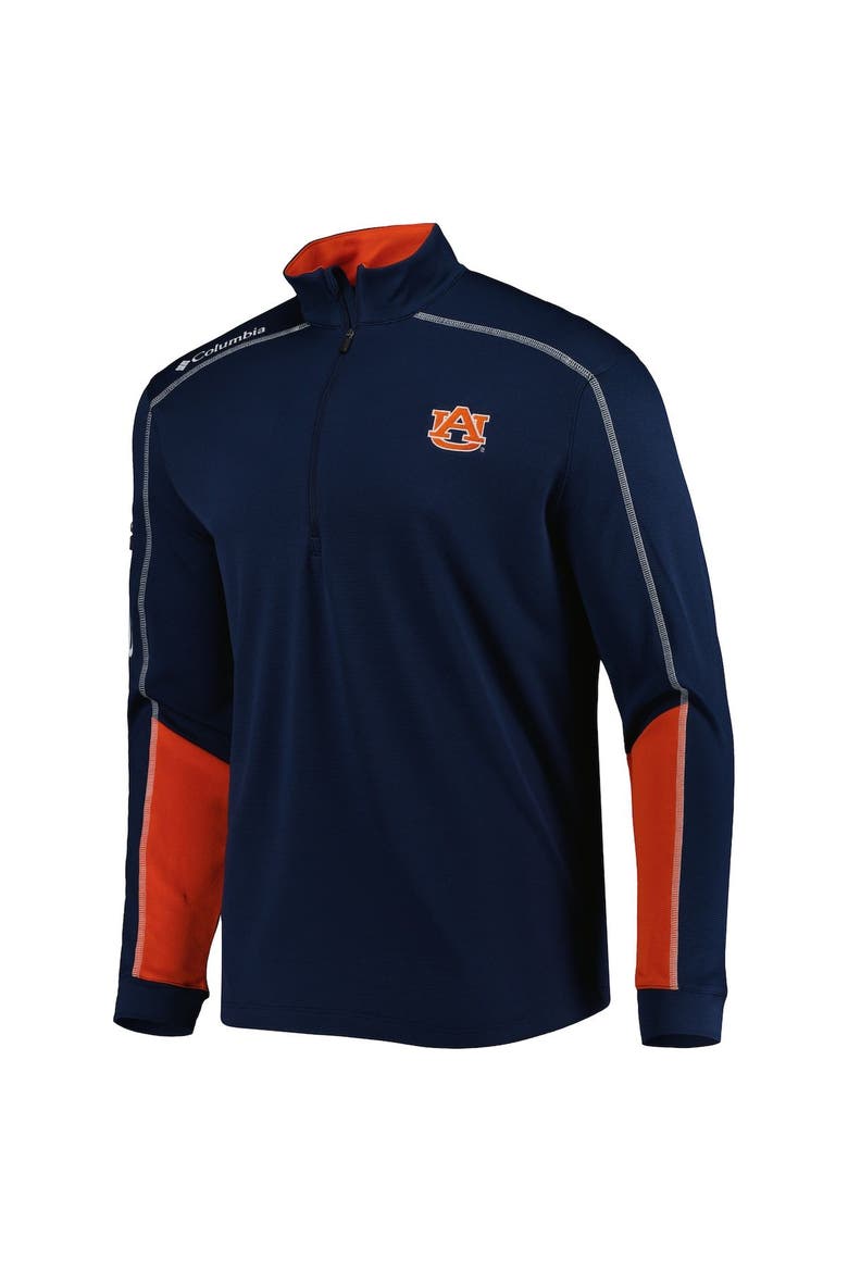 Men's Columbia Navy Auburn Tigers Shotgun 2.0 Omni-Wick Quarter-Zip Jacket, Alternate, color, Navy