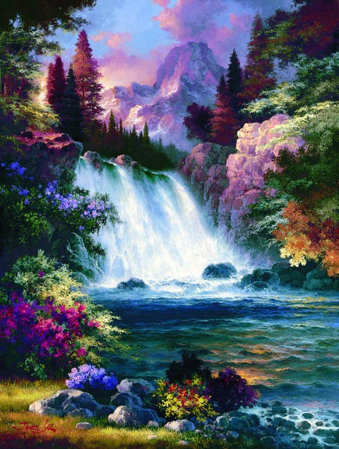 Sunrise Falls Spring 300 piece Jigsaw Puzzle for Adults