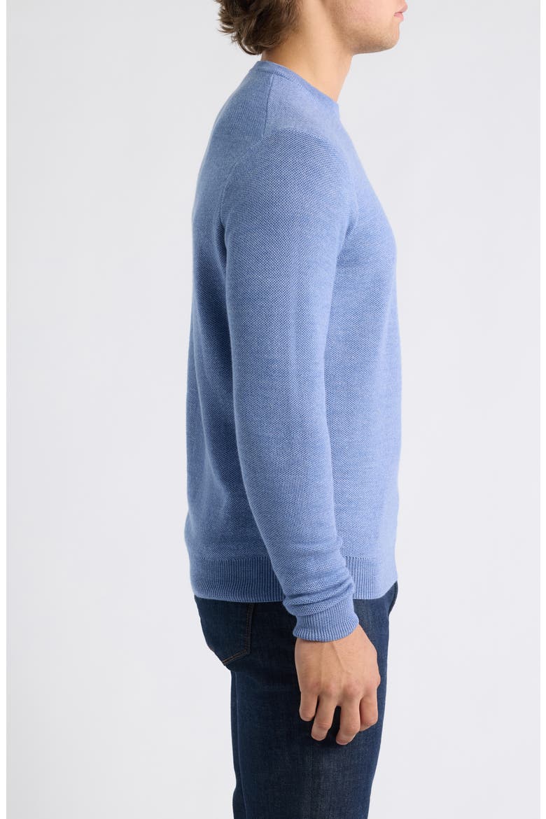 Autumn Crest Honeycomb Crewneck Sweater, Alternate, color, BLUE FREESIA