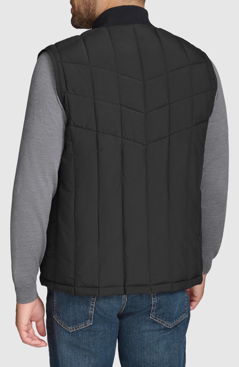 Andrew Marc Water Resistant Quilted Puffer Vest, Alternate, color, Black