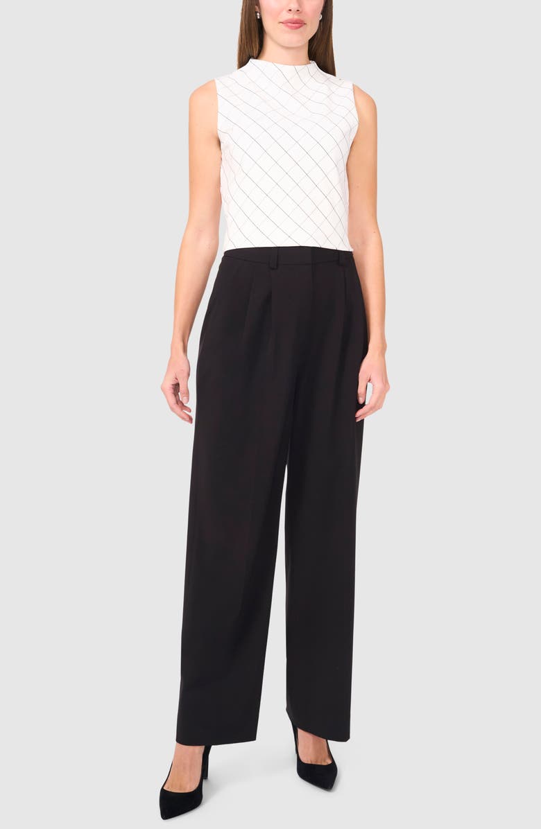 Halogen<sup>®</sup> Print Mock Neck Sleeveless Ponte Top, Alternate, color,