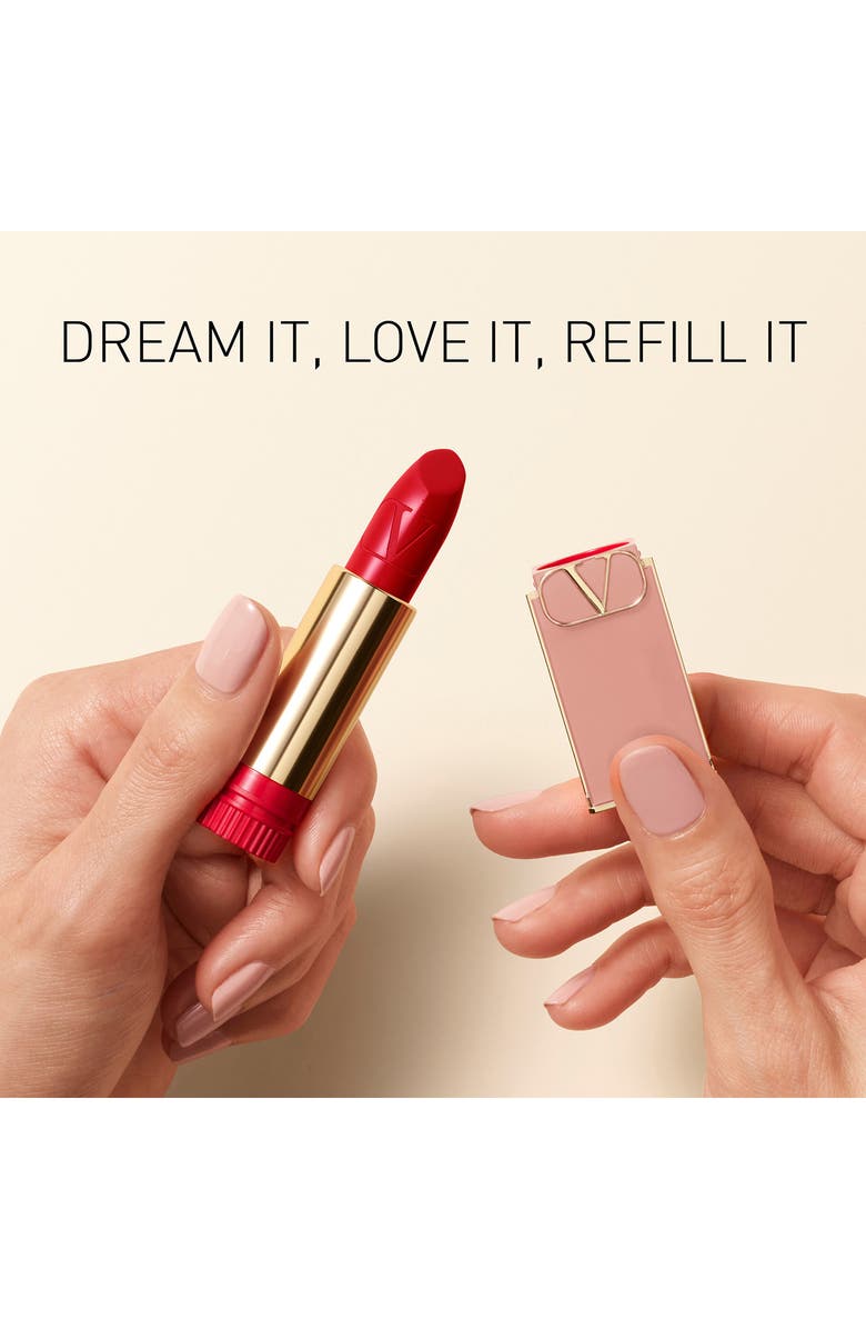 Valentino Satin Refillable Lipstick, Alternate, color, Rich Mauve Brown