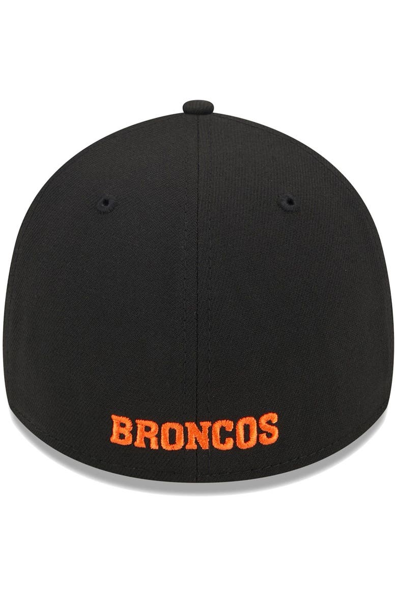 Men's New Era Black Denver Broncos Throwback Main 39THIRTY Flex Hat, Alternate, color, Black