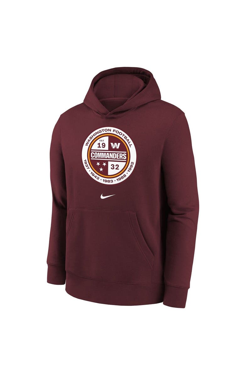 Nike Youth Nike Burgundy Washington Commanders Alternate Logo Pullover Hoodie, Alternate, color, Burgundy