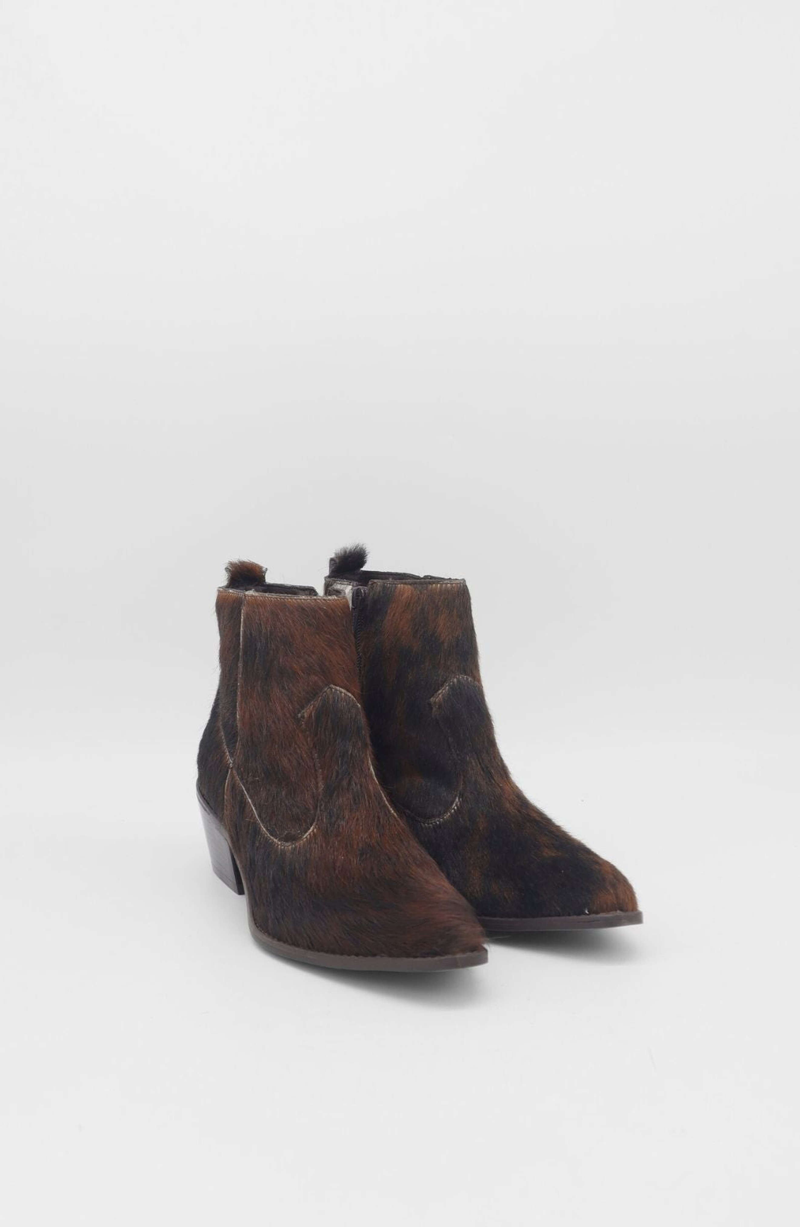 Nomad Western Cowboy Booties, Alternate, color, Brown Cowhide