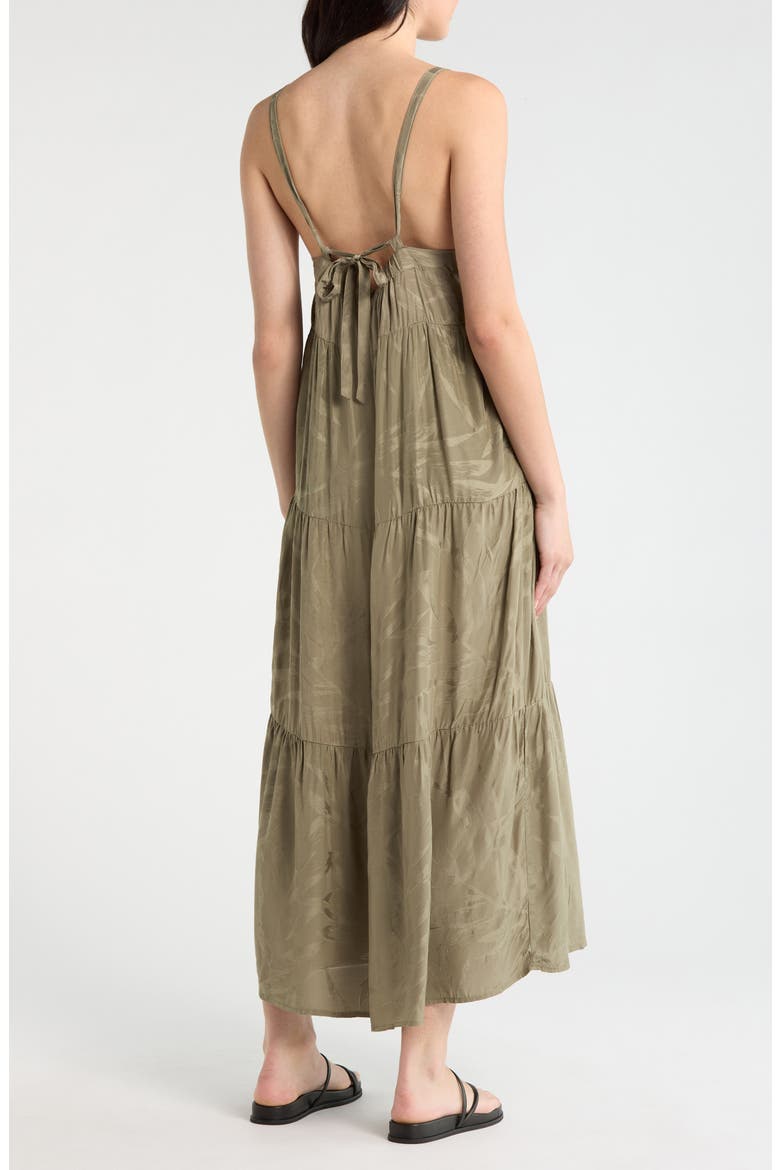 Maven Leaf Print Maxi Dress, Alternate, color, SOFT GREEN