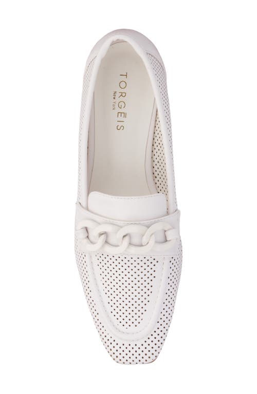 Torgeis Kalina Perforated Loafer In White