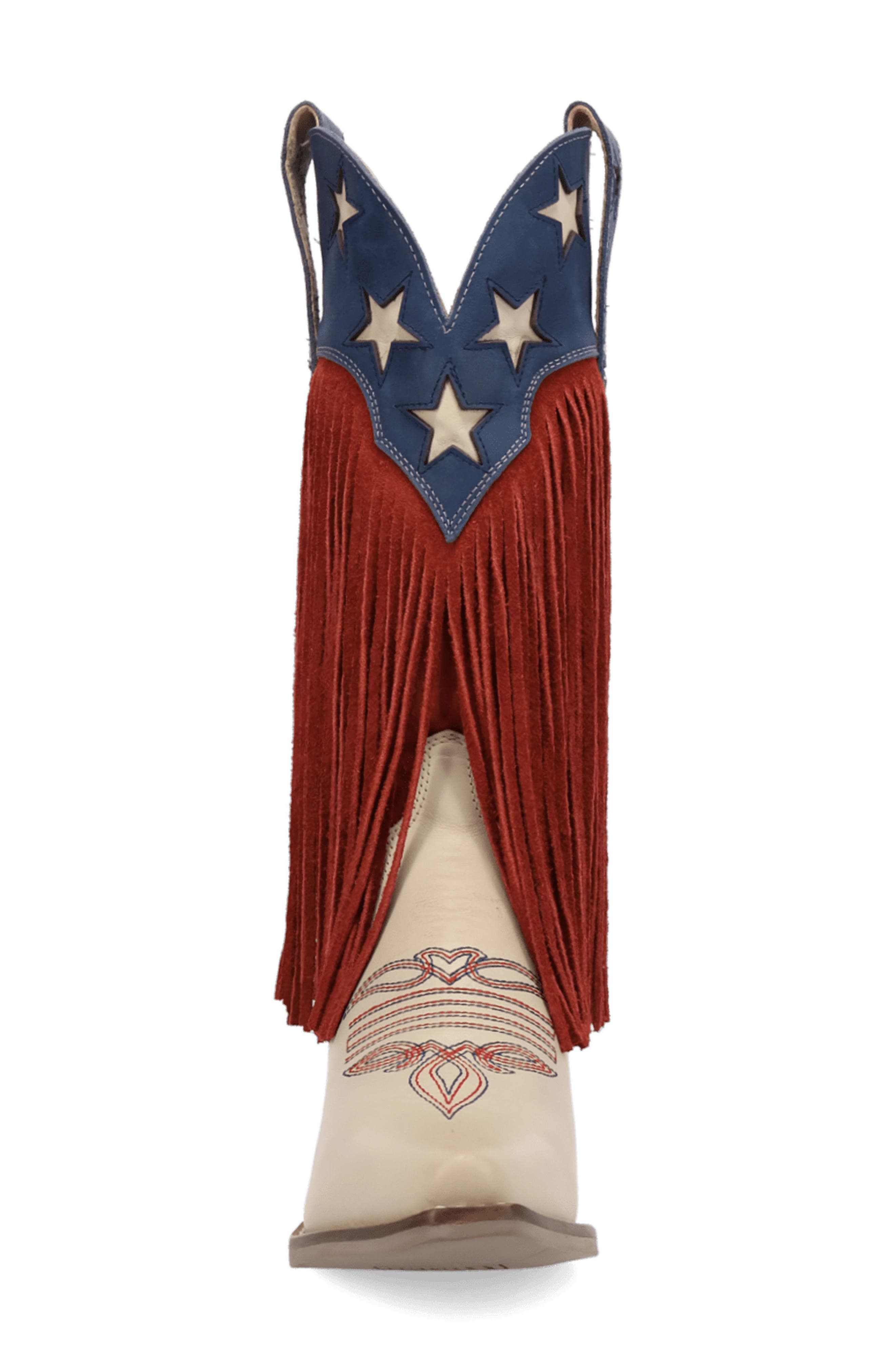 Dingo Wild N Free Fringe Western Boot, Alternate, color, Multi