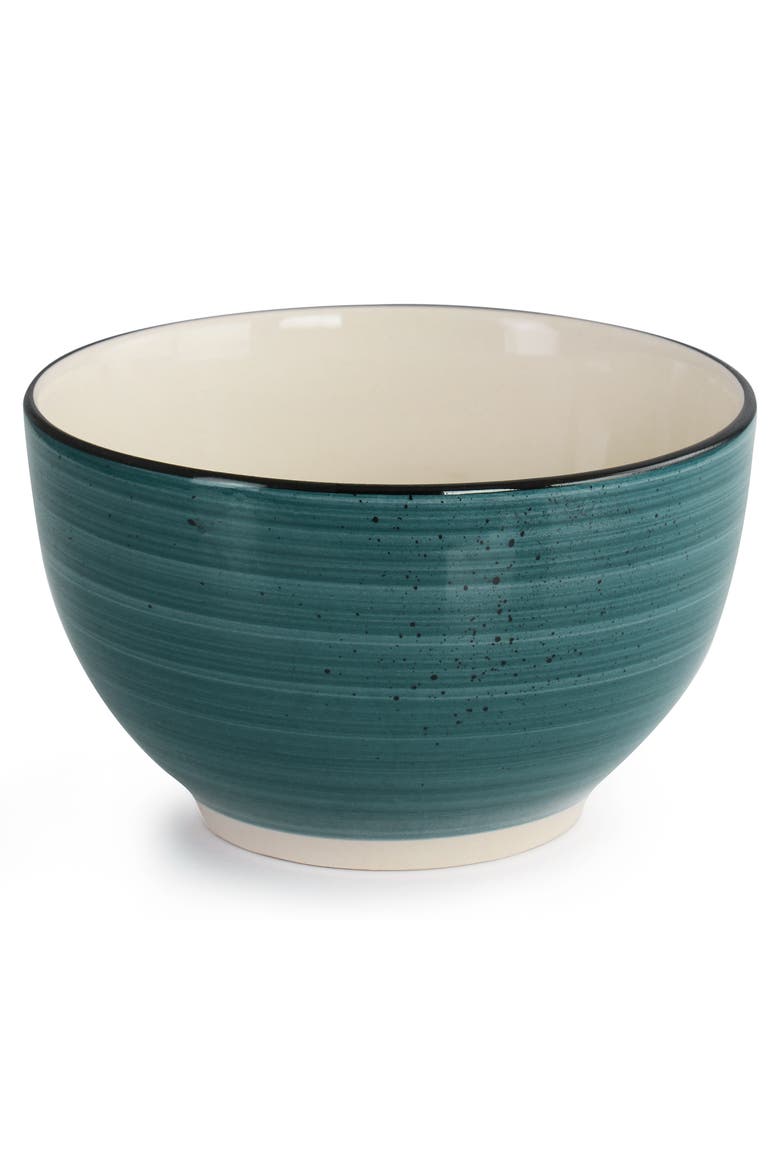Gia 24 Piece Round Stoneware Dinnerware Set, Alternate, color, White
