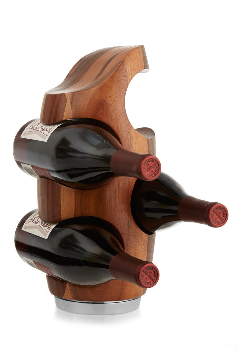 Vie Wine Rack, Alternate, color, BROWN