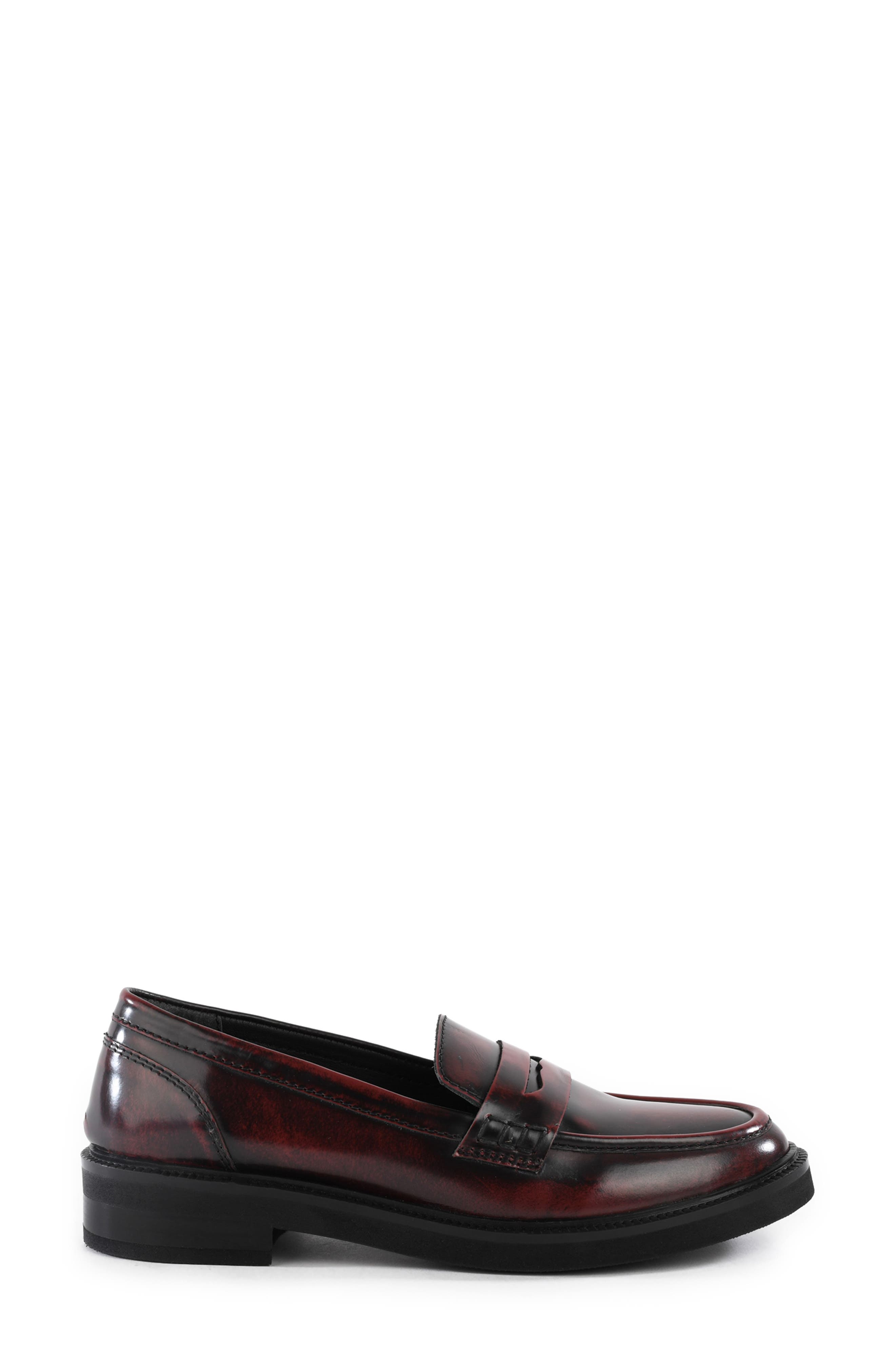 Dover Penny Loafer, Alternate, color, BURGUNDY