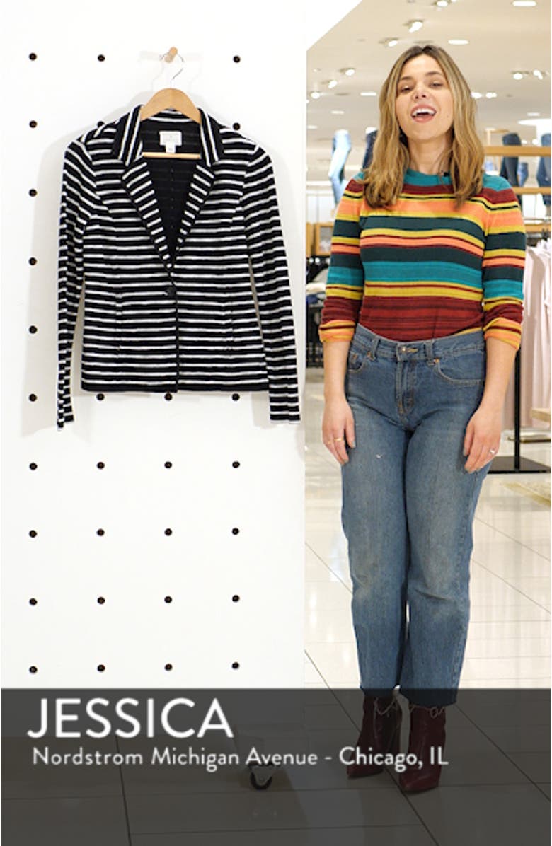 One-Button Knit Blazer, sales video thumbnail