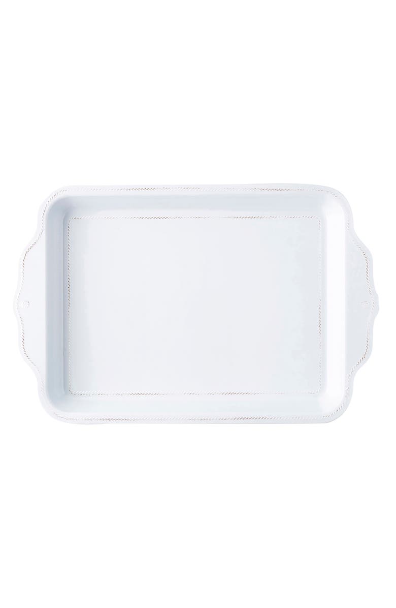 Juliska Berry and Thread Rectangular Melamine Serving Tray, Alternate, color, Whitewash