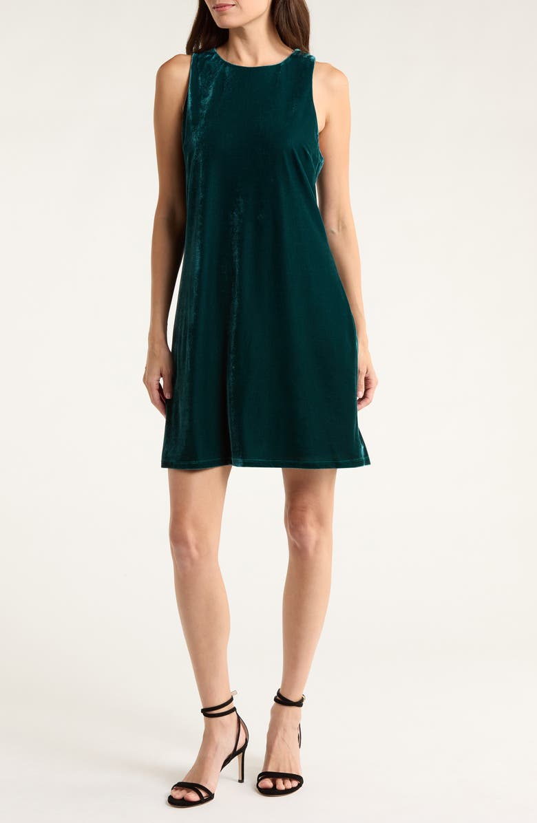 Tommy Bahama Jasmina Velvet Shift Dress, Main, color, Deep Teal