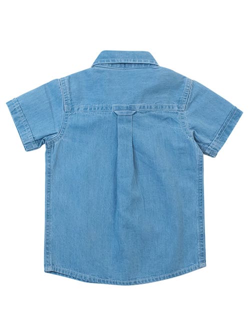 Rufflebutts Boys Denim Short Sleeve Button Down Shirt