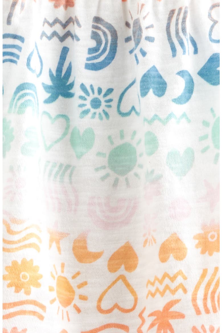 Kids' Tiered Dress, Alternate, color, WHITE- MULTI CHEERY TILE