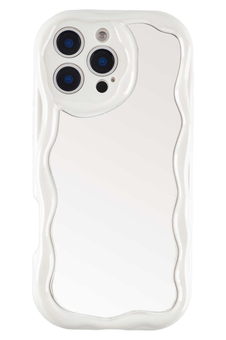 Funky Mirror iPhone 16 Pro Max Case, Main, color, WHITE